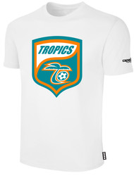FLORIDA TROPICS PRO CS COTTON TEE SHIRT WITH EMBROIDERED LOGO--WHITE