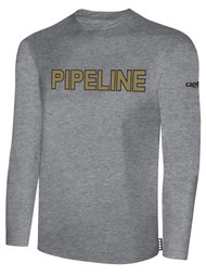PIPELINE LONG SLEEVE T-SHIRT -- LIGHT HEATHER GREY