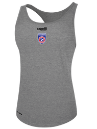 TN TEMPO  BASICS RACER BACK TANK WITH CREST ON CENTER    CHEST LIGHT   HEATHER GREY BLACK