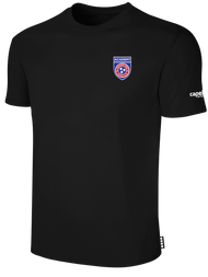 TN TEMPO   BASICS SHORT SLEEVE COTTON T-SHIRT WITH CREST ON LEFT CHEST   BLACK WHITE