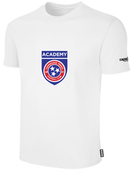 TN TEMPO   BASICS SHORT SLEEVE COTTON T-SHIRT WITH WITH LARGE CREST ON   CENTER CHEST WHITE BLACK