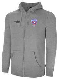 TN TEMPO   BASICS FLEECE FULL ZIP HOODIE CREST WEARERS LEFT   CHEST LIGHT HEATHER GREY BLACK