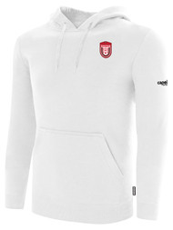 NORTH POLK UNITED BASICS FLEECE HOODIE NORTH POLK UNITED LOGO ON WEARER'S LEFT CHEST WHITE BLACK