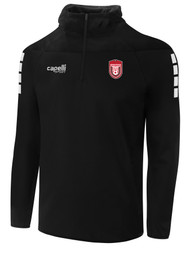 NORTH POLK UNITED TRIBECA THERMA FLEECE 1/4 ZIP HOODIE   BLACK