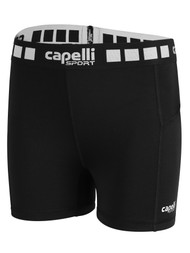 NORTH POLK UNITED  WOMEN'S 3" PERFORMANCE SHORTS -- BLACK - VA