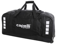 VSA RUSH WHEELED DUFFLE BAG 32.5”L x 17.5”W x 16”H BLACK WHITE