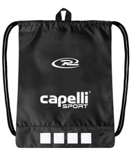 VSA RUSH CS II SIMPLE SACK PACK 18” h x 14.5w” x .5” BLACK WHITE