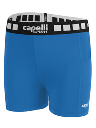 UNITED FC RUSH WOMEN'S 3" PERFORMANCE SHORTS CAPELLI SPORT BLUE WHITE