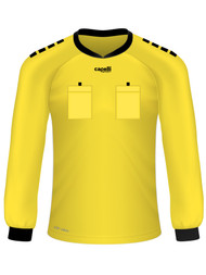BASICS REFEREE LONG     SLEEVE JERSEY    REFEREE YELLOW BLACK - WYOMING