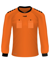 BASICS REFEREE LONG    SLEEVE JERSEY   TEAM ORANGE BLACK - WYOMING