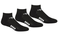 REFEREE BASICS ULTRA COMFORT 3 PACK LOW CUT SOCKS BLACK WHITE - WYOMING