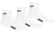 REFEREE BASICS ULTRA COMFORT 3 PACK QUARTER TOP SOCKS WHITE BLACK - WYOMING