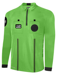 OFFICIAL REFEREE LONG SLEEVE JERSEY     WITH ZIPPER    REFEREE GREEN BLACK - WYOMING