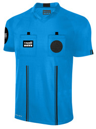 OFFICIAL REFEREE V-NECK SHORT    SLEEVE    JERSEY REFEREE    BLUE BLACK - WYOMING