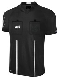 OFFICIAL REFEREE V-NECK SHORT SLEEVE    JERSEY    BLACK WHITE - WYOMING