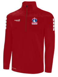 REFEREE TRIBECA 1/4 ZIP TRAINING JACKET RED WHITE - WYOMING