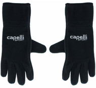 REFEREE CAPELLI SPORT FLEECE GLOVE BLACK WHITE - MISOA