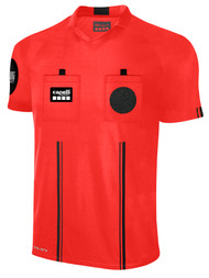 OFFICIAL REFEREE V-NECK SHORT SLEEVE JERSEY    REFEREE RED     BLACK - MISOA