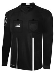 OFFICIAL REFEREE V-NECK LONG SLEEVE    JERSEY      BLACK WHITE - MISOA