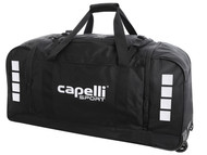 REFEREE WHEELED DUFFLE BAG 32.5”L X 17.5”W X 16”H BLACK WHITE - MISOA