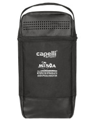 REFEREE 4 CUBE SHOE BAG 7”L X 4.5”W X 14”H BLACK SILVER METALLIC - MISOA