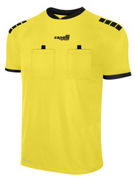 BASICS REFEREE SHORT   SLEEVE    JERSEY    REFEREE YELLOW BLACK - MISOA