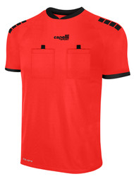 BASICS REFEREE  SHORT SLEEVE    JERSEY REFEREE    RED BLACK - MISOA
