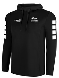 REFEREE BASICS HOODED TRAINING TOP BLACK WHITE - MISOA