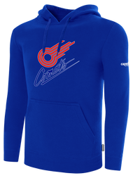 KC COMETS     BASICS FLEECE HOODIE KC   COMETS CREST CENTER CHEST ROYAL BLUE WHITE