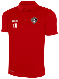 EAST COAST FC CLASSICS POLY POLO   RED WHITE