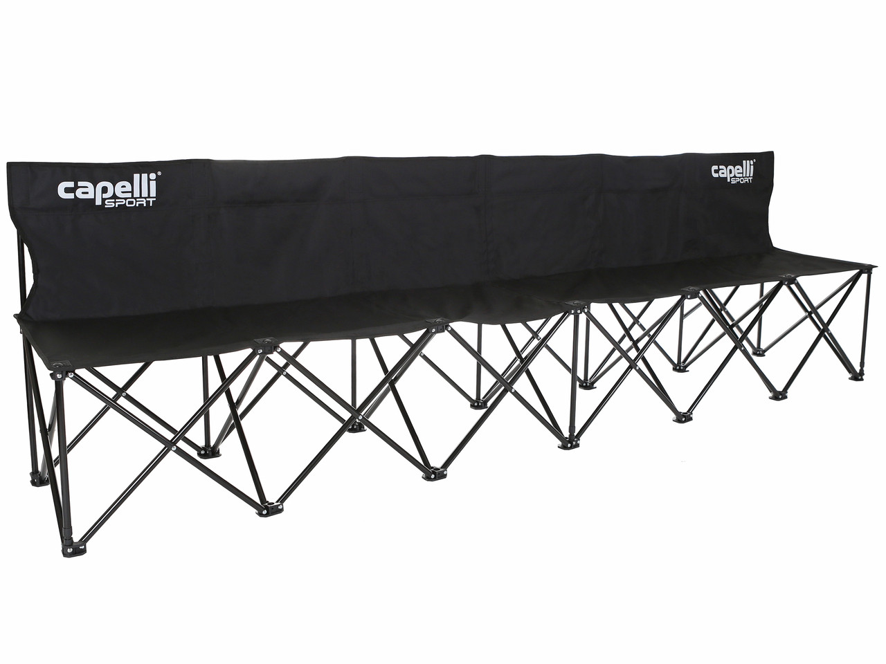 Folding 6 Seats Team Bench Black Capelli Sport