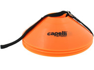 10 PCS TRAINING CONES WITH CARRY  STRAP --   ORANGE BLACK