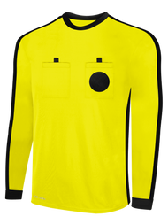 NCAA REFEREE LONG SLEEVE JERSEY NEON YELLOW BLACK  - WYOMING 