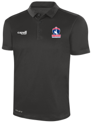 REFEREE CLASSIC POLY POLO DARK GREY WHITE - WYOMING