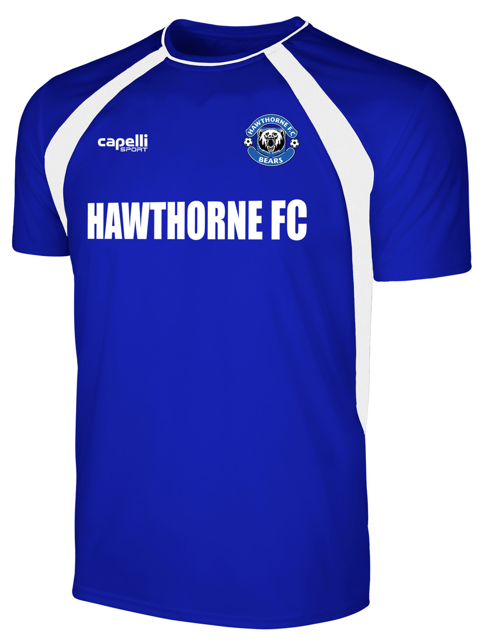 HAWTHORNE FC RAVEN HOME JERSEY -- ROYAL BLUE WHITE ...