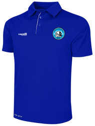 RUSH WISCONSIN WEST POLY POLO --  ROYAL BLUE  WHITE