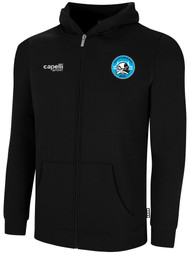 RUSH WISCONSIN WEST BASICS ZIP UP HOODIE  -- BLACK WHITE