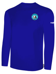 RUSH WISCONSIN WEST BASICS LONG SLEEVE TEE  -- ROYAL BLUE WHITE 