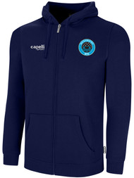 RUSH WISCONSIN WEST DUCKS COMPETITIVE BASICS ADULTS ZIP UP HOODIE  --  NAVY WHITE