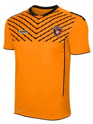DENVILLE PREMIER   FLASH SPARROW SHORT SLEEVE GOALIE JERSEY -- NEON ORANGE BLACK