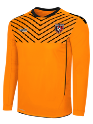 DENVILLE PREMIER   FLASH SPARROW LONG SLEEVE GOALIE JERSEY WITH PADDING -- NEON ORANGE BLACK