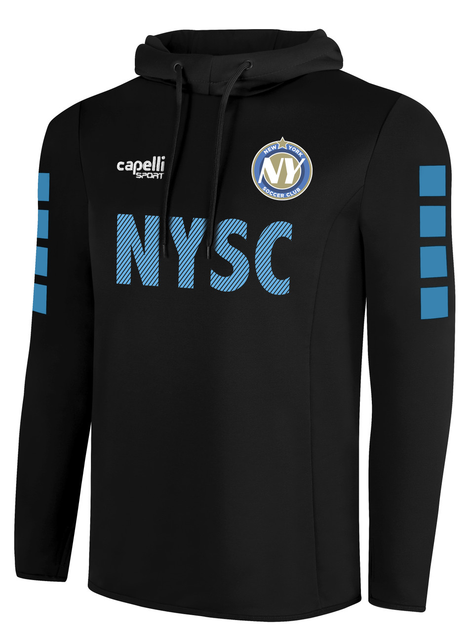 NYSC BASICS HOODED TRAINING TOP -- BLACK SKY BLUE WHITE ...