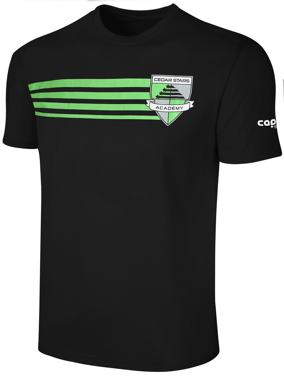 CSA STRIPED T-SHIRT -- BLACK COMBO - Capelli Sport
