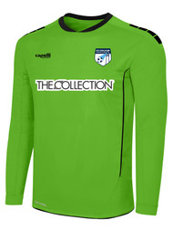 KEY BISCAYNE SPARROW II LONG SLEEVE GOALKEEPER JERSEY WITH PADDING -- POWER GREEN BLACK
