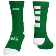 FOUR CUBE CREW SOCKS -- GREEN WHITE