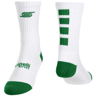 FOUR CUBE CREW SOCKS -- WHITE GREEN