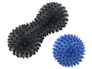 FITNESS 2 PACK MASSAGE BALLS -- BLACK COMBO