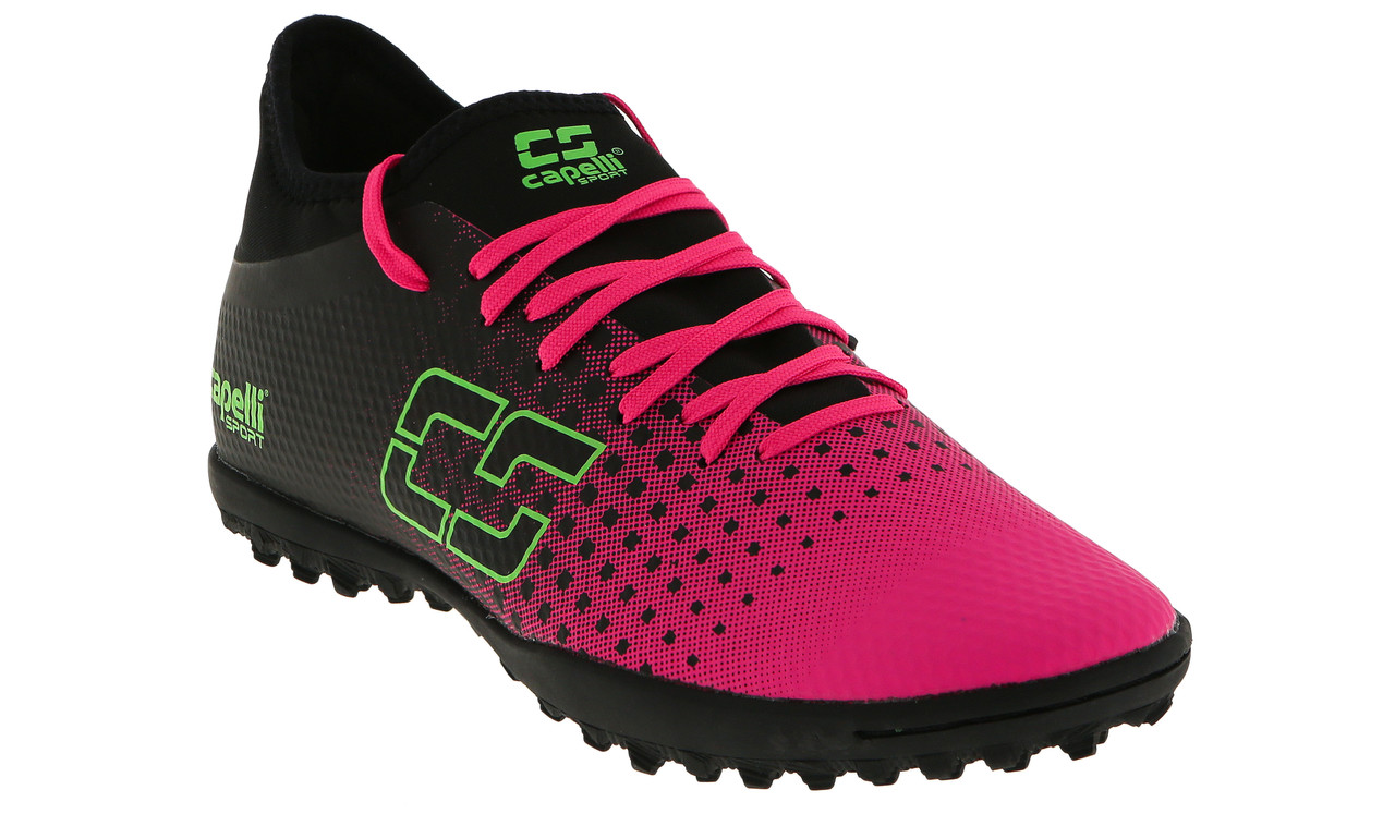 neon green and pink shoes