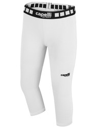 1776 GIRLS AND WOMEN 3/4 PERFORMANCE TIGHTS -- WHITE BLACK