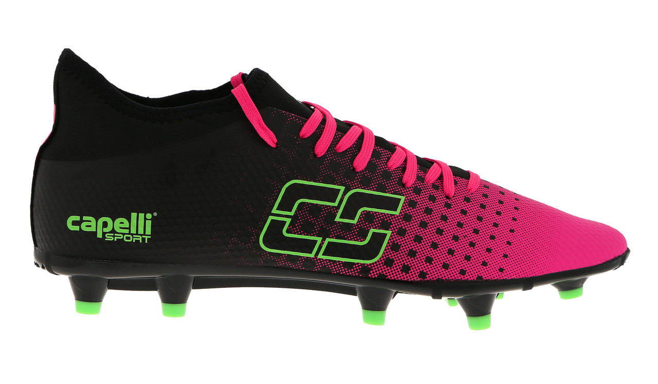 neon pink soccer cleats